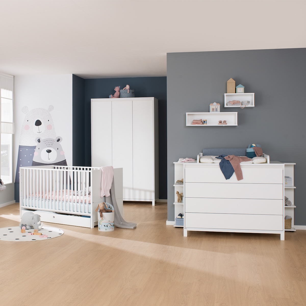 Babybett 70x140cm OLLI Paidi weiß