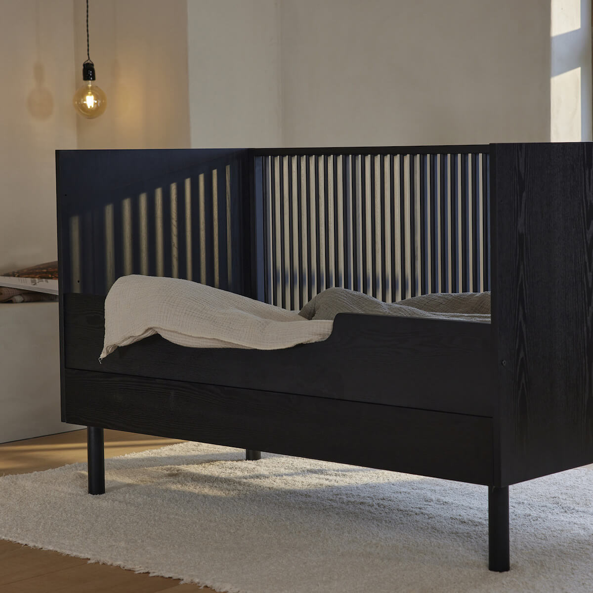 Babybett Hai No Ki Lit 60x120cm Quax black ash