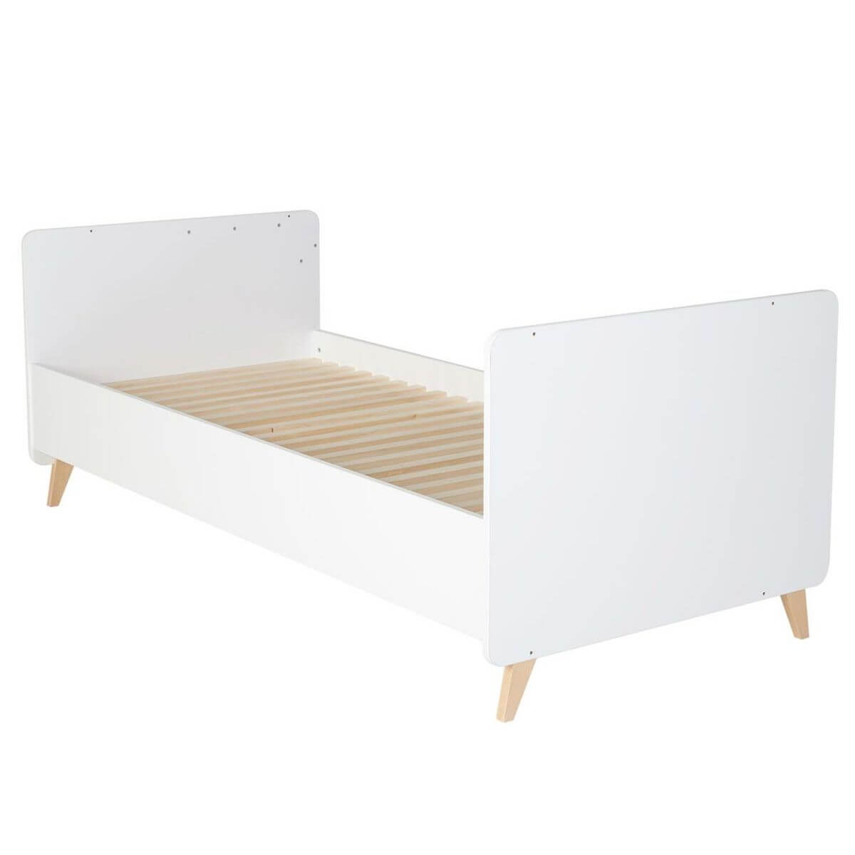Babybett mitwachsend 60x120cm/90x200cm Quax white