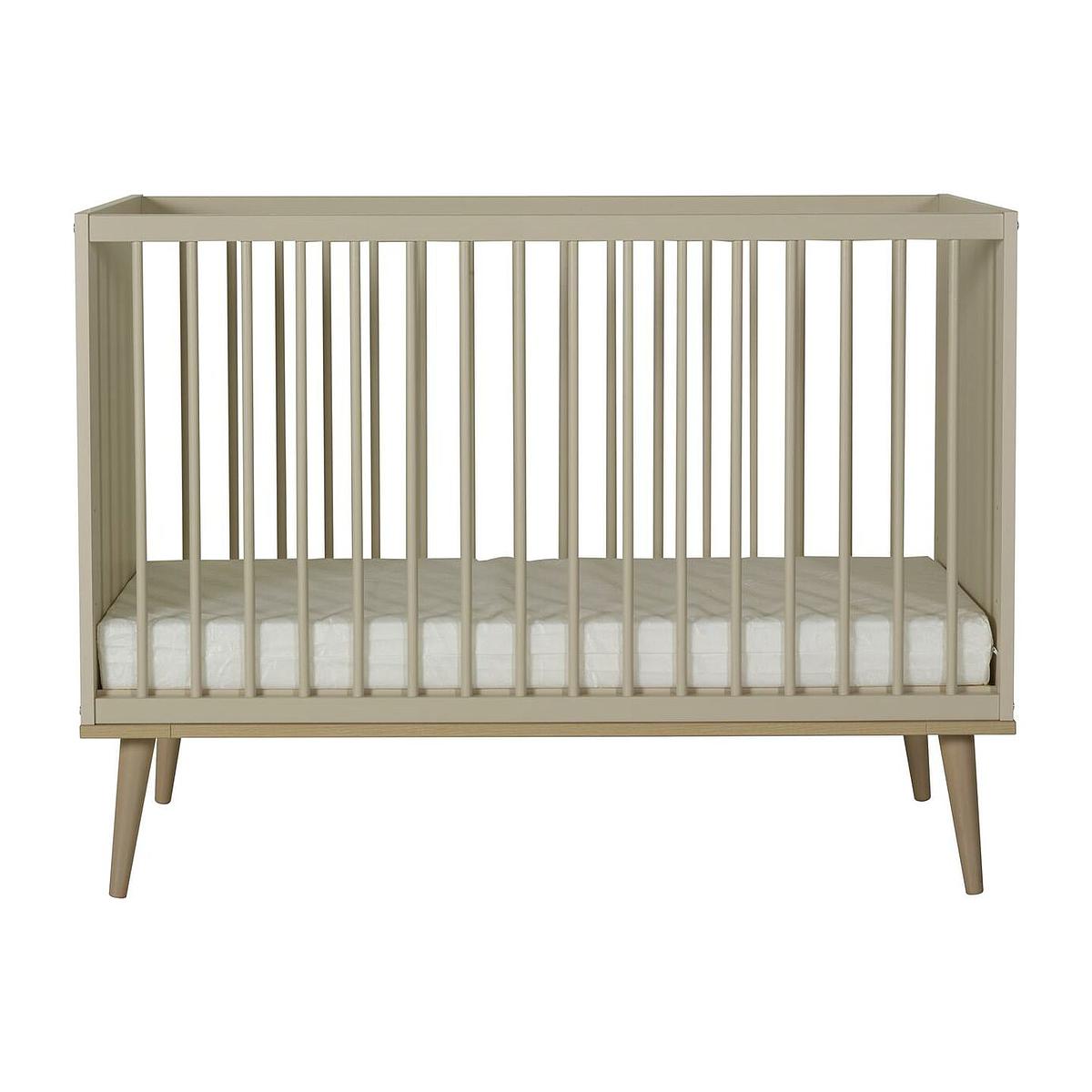 Babybett mitwachsend 60x120cm FLOW Quax Eiche natur-Clay