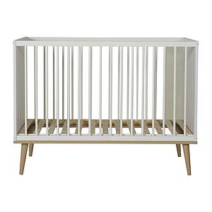 Babybett mitwachsend 60x120cm FLOW Quax Eiche-natur-weiß