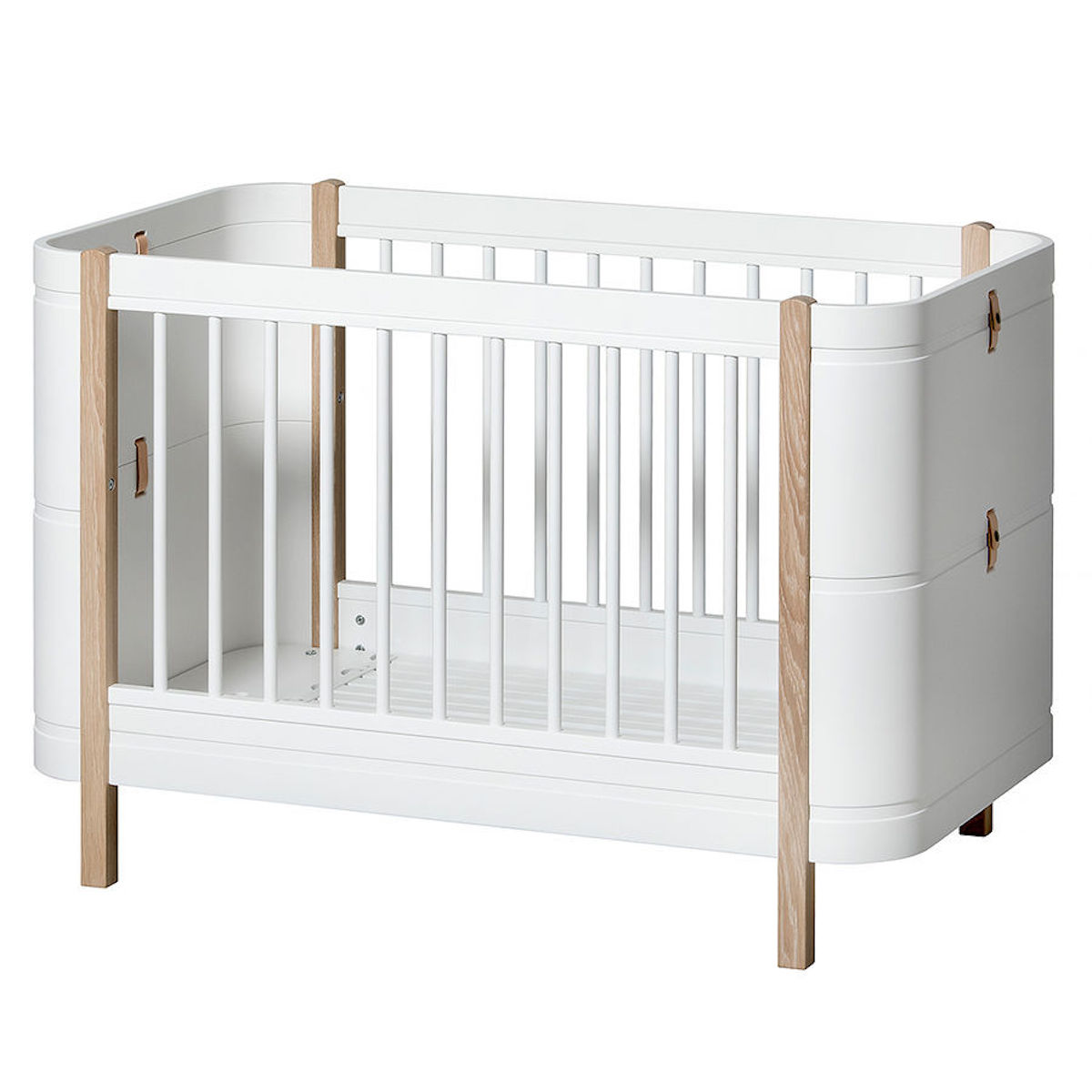 Babybett mitwachsend 68x122cm/162cm WOOD MINI+ Oliver Furniture weiß-Eiche