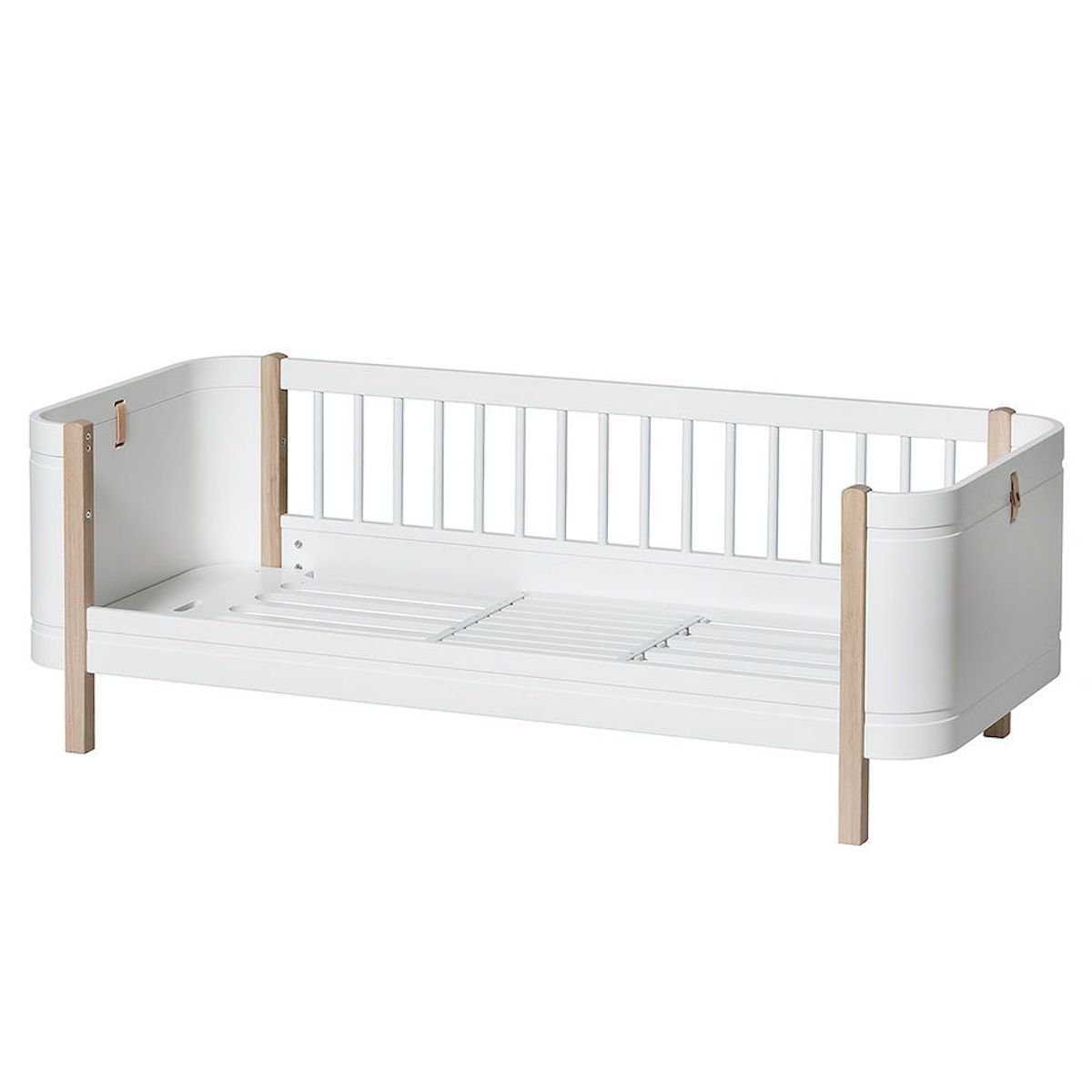 Babybett mitwachsend 68x122cm/162cm WOOD MINI+ Oliver Furniture weiß-Eiche