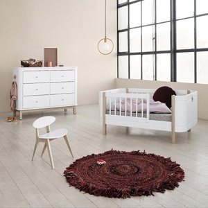 Babybett mitwachsend 68x122cm/162cm WOOD MINI+ Oliver Furniture weiß-Eiche