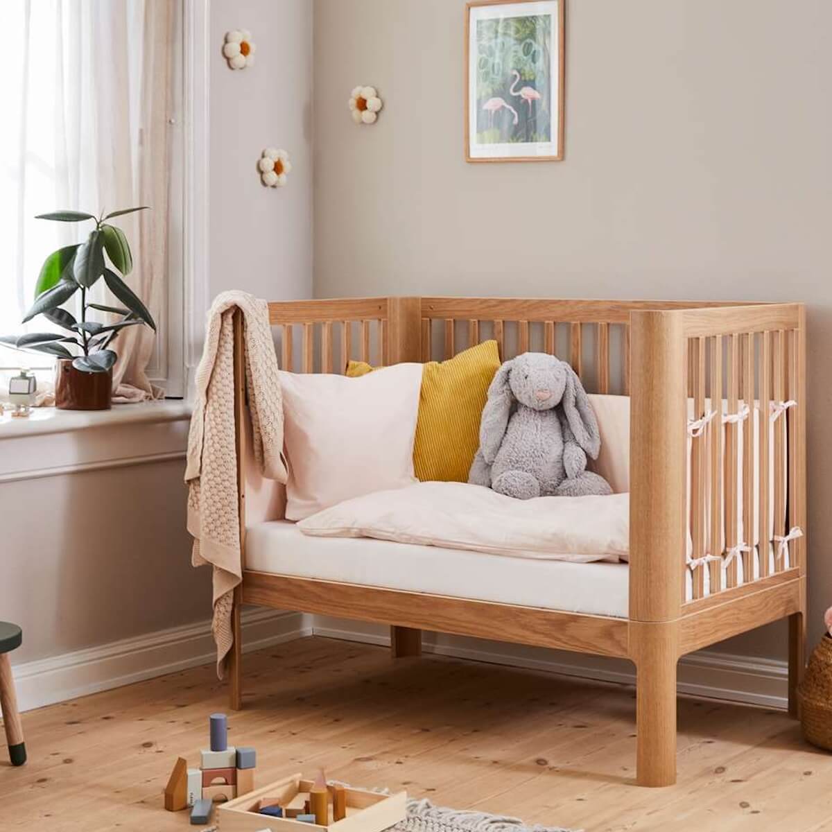 Babybett mitwachsend 70x120cm NOVA Flexa Eiche