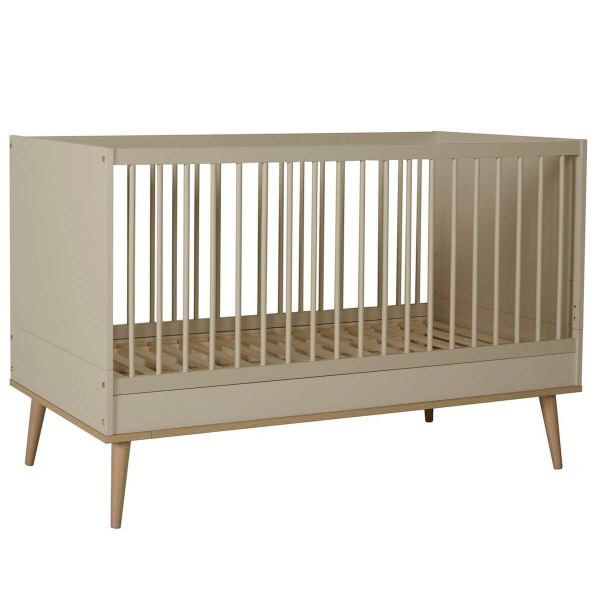 Babybett mitwachsend 70x140cm FLOW Quax Natureiche-Clay