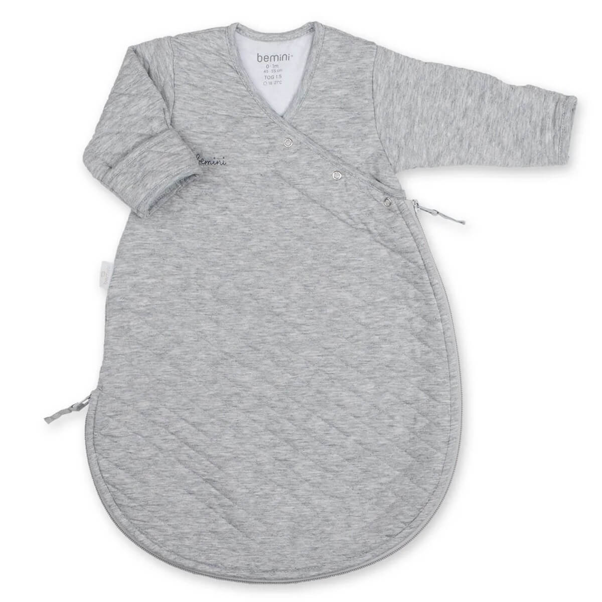Babyschlafsack 0-1M MAGIC BAG Bemini gesteppt-mix grau