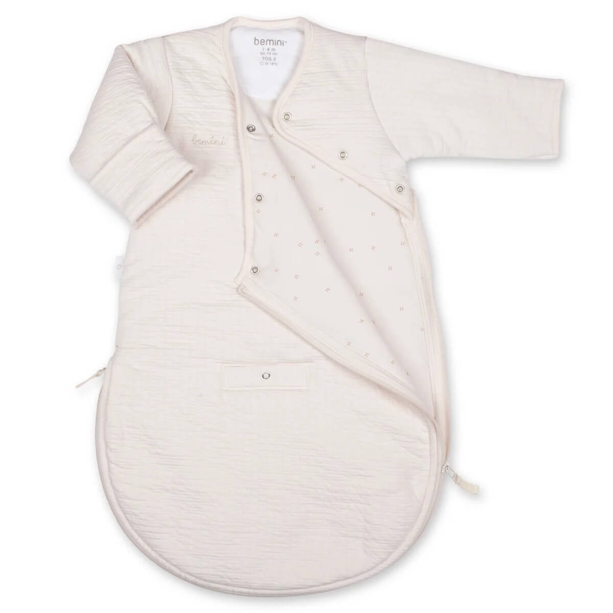 Babyschlafsack 1-4M MAGIC BAG Bemini-Salmler Trikot-Pudding