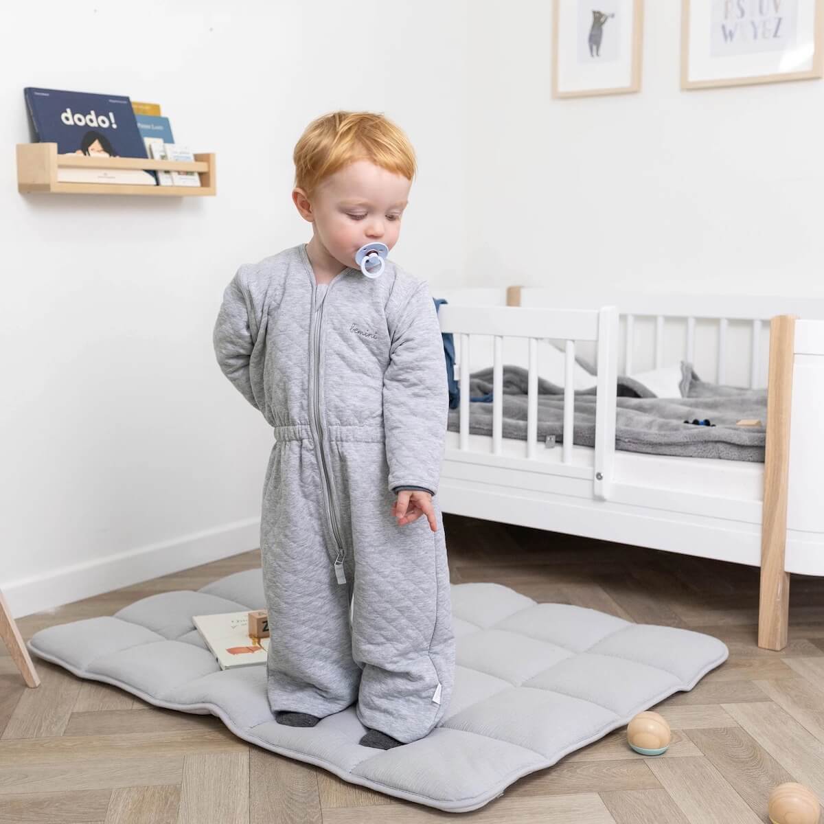 Babyschlafsack 12-24M MAGIC BAG Bemini jersey gesteppt-mix grau