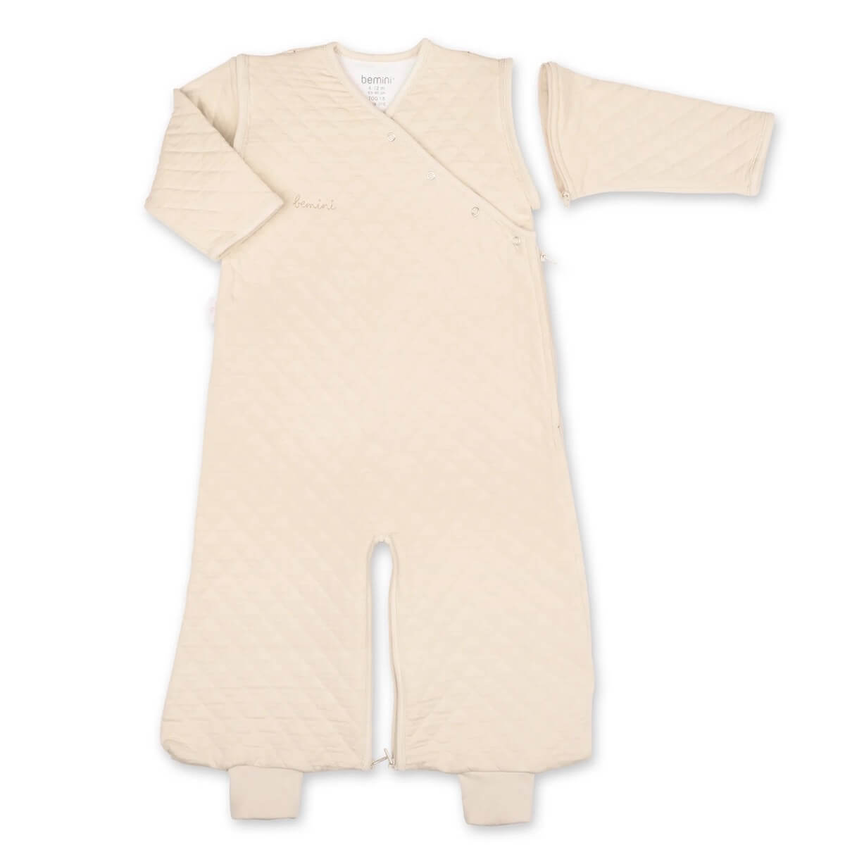 Babyschlafsack 4-12M MAGIC BAG Bemini Jersey gesteppt-creme