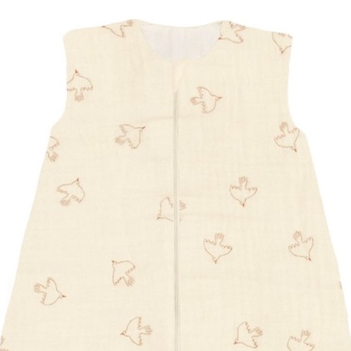Babyschlafsack Doppelmousseline, 0-6 Monate. Nobodinoz Brown hoshi birds