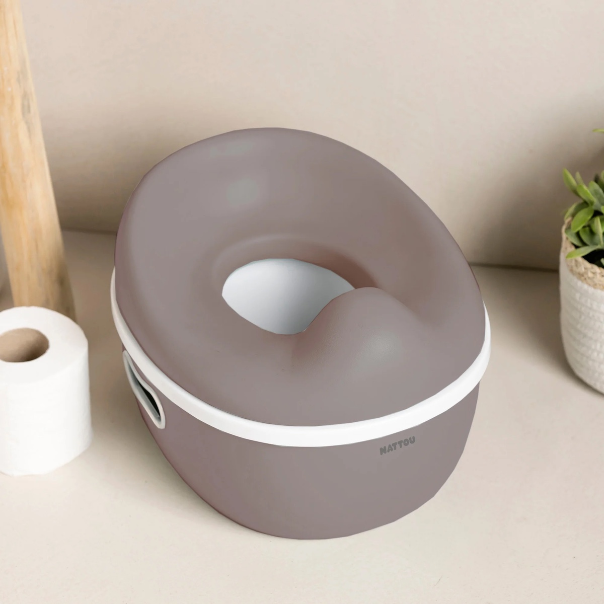 Babytopf POTTY 3 in 1 Nattou taupe