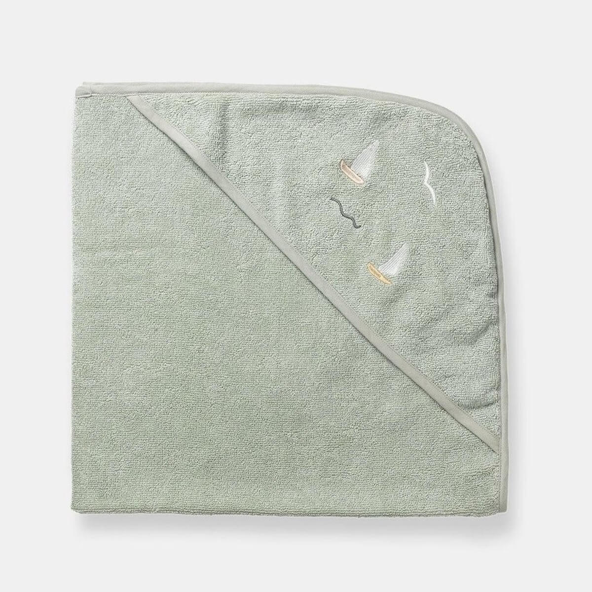 Badecape 85x85cm PETAL gestickt Terry Dear April Segelboote