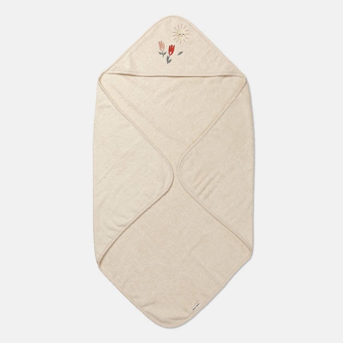 Badecape 85x85cm PETAL gestickt Terry Liebe April Harmonie