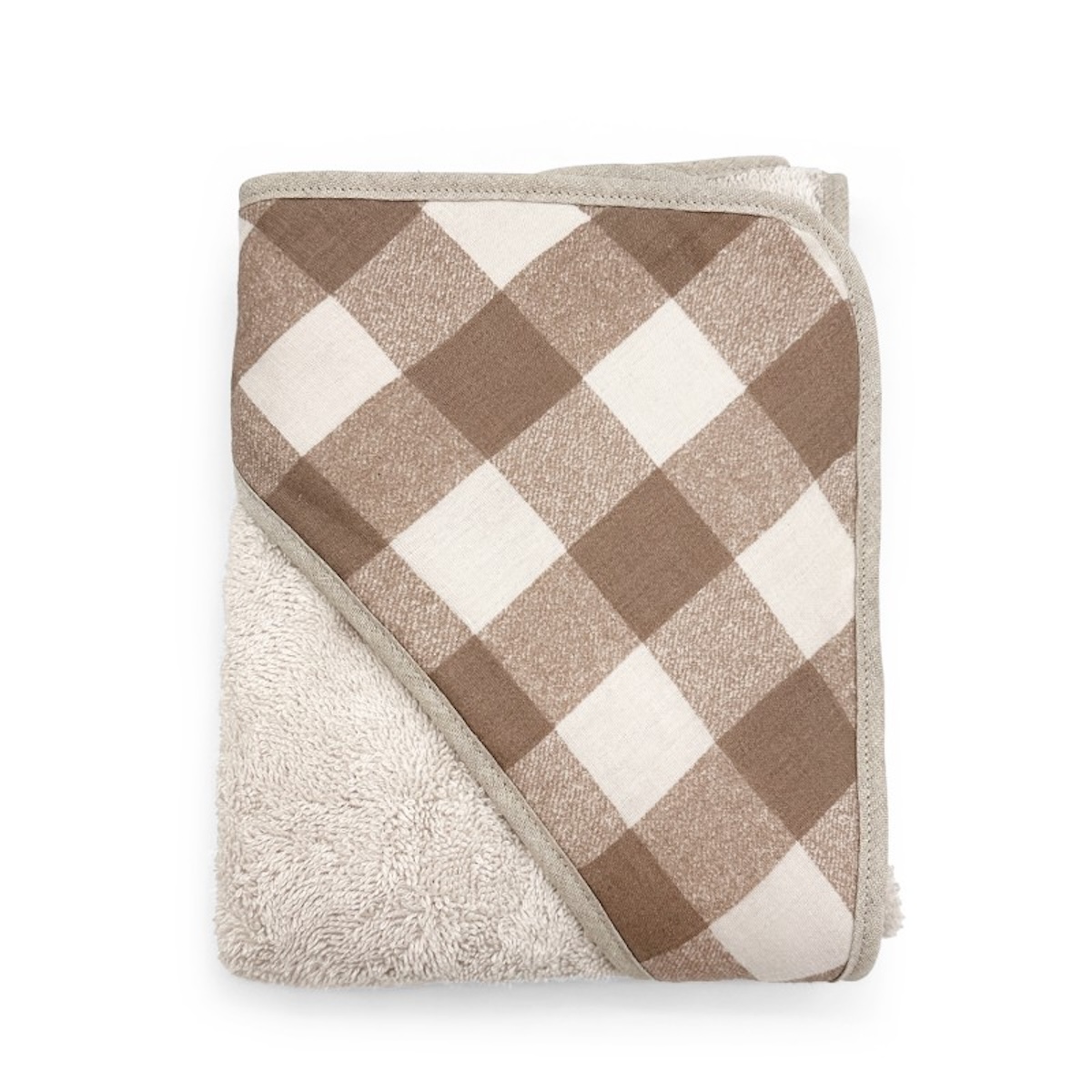 Badecape Babyshower Vichykaramell