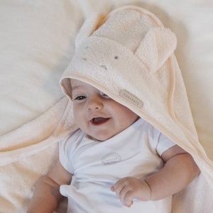 Badehaube HIPPO + Toilettenhandschuhe 75x75cm Bamboom oyster grey