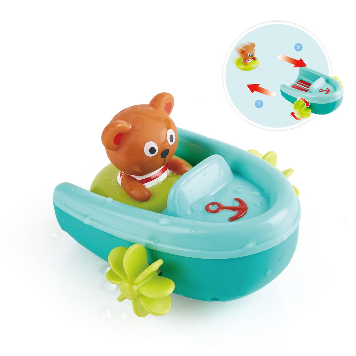 Badespielzeug Tubing Pull-back Boat Hape