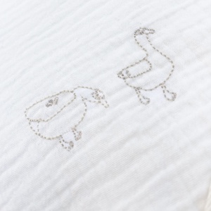 Badetuch DUCKS bestickt beige 70x70 cm