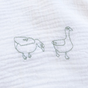 Badetuch DUCKS bestickt blau 70x70 cm