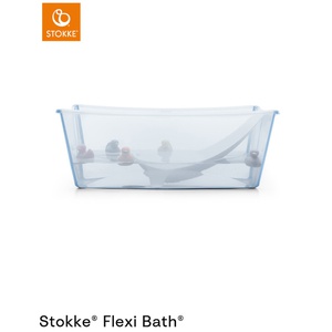 Badewannen-Stütze Neugeborenes FLEXI BATH Stokke gletscherblau