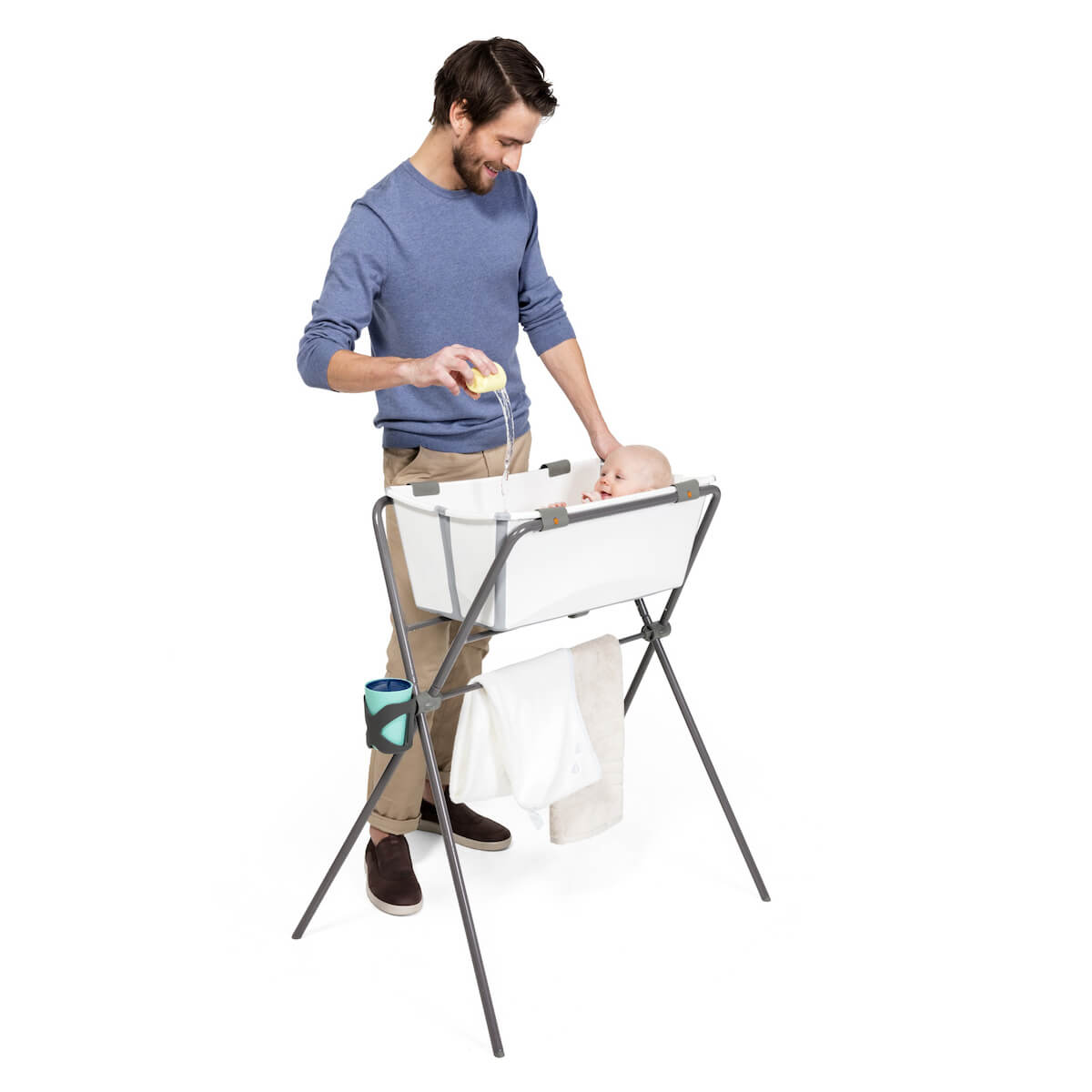 Badewannenständer FLEXI BATH Stokke grau