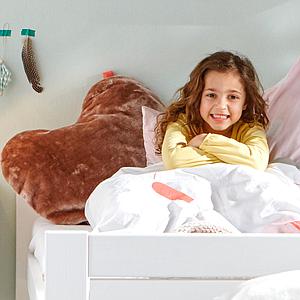 Basisbett 90x200cm + Deluxe Lattenrost Lifetime weiß