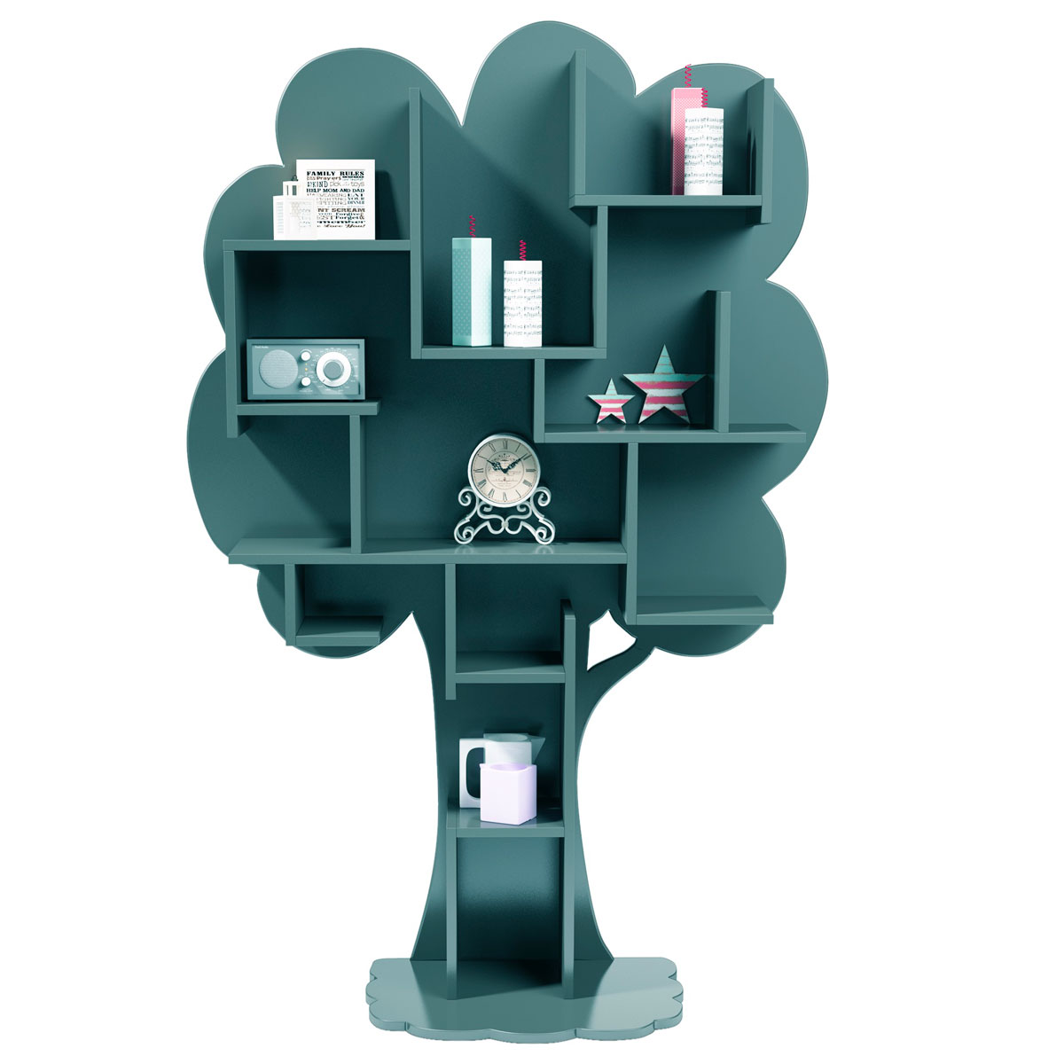 Baum-Bibliothek LOUANE Mathy by Bols Sturmgrau