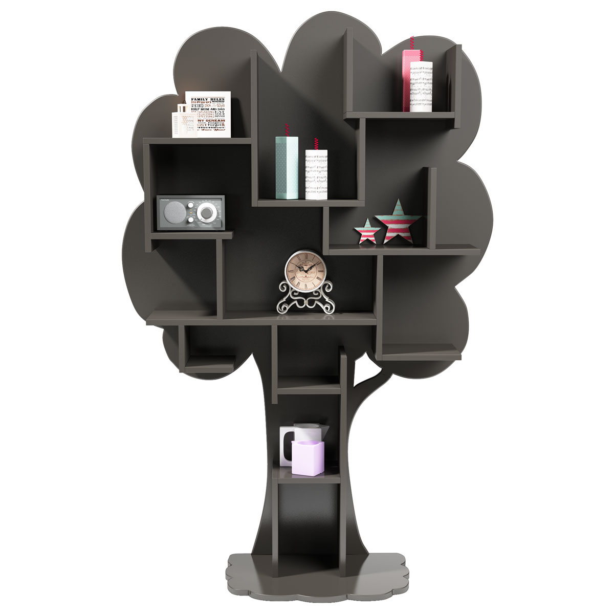 Baum-Bibliothek LOUANE Mathy von Bols basaltgrau