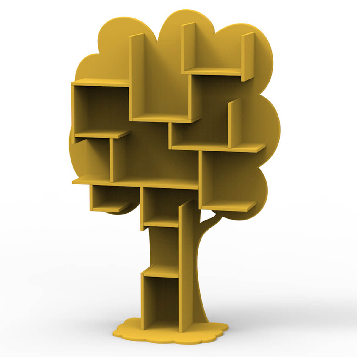 Baum-Bibliothek LOUANE Mathy von Ockerfarbene Schalen