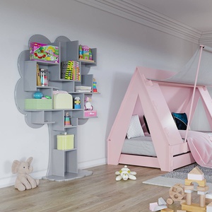 Baum-Bibliothek LOUANE Mathy von Ockerfarbene Schalen