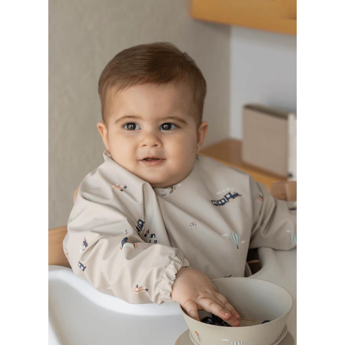 Bavoir manches longues vehicles