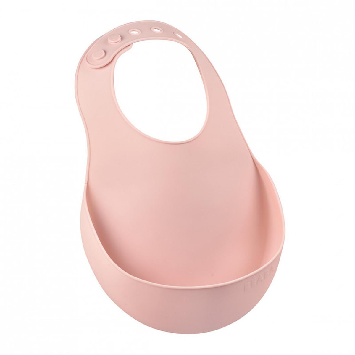 Bavoir silicone Beaba old pink