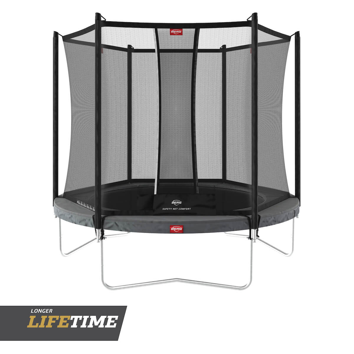 BERG Trampolin Favorit Regular 270 Grey + Safety Net Comfort