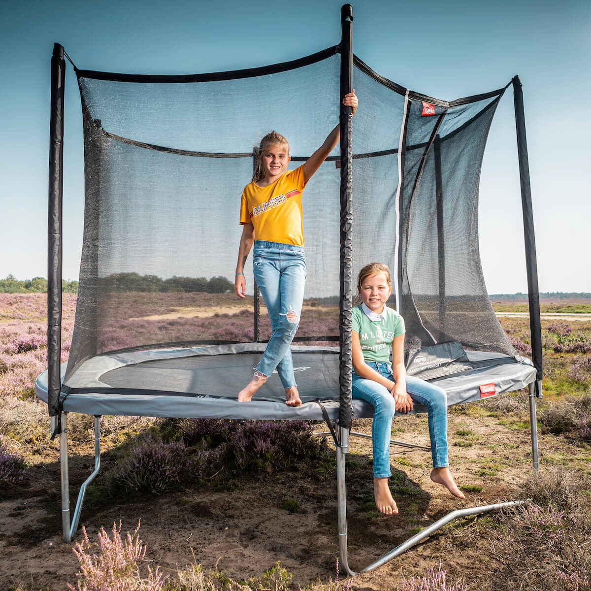 BERG Trampolin Favorit Regular 270 Grey + Safety Net Comfort