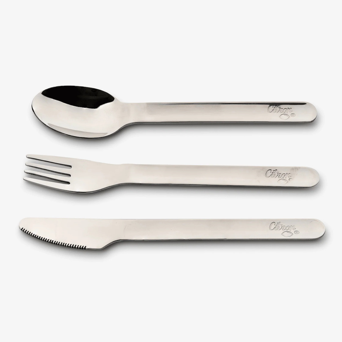 Besteckset Edelstahl mit Etui Citron blush pink