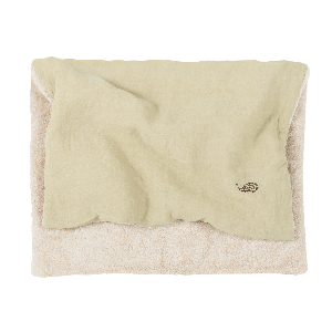 Bestickte Winterdecke 70x100cm FRENCH LINEN Nobodinoz green tea