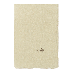 Bestickte Winterdecke 70x100cm FRENCH LINEN Nobodinoz green tea