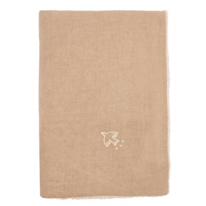 Bestickte Winterdecke 70x100cm FRENCH LINEN Nobodinoz sesame