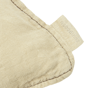 Besticktes Recheckkissen aus französischem Leinen. Green Tea. Maße: 50x30cm Nobodinoz