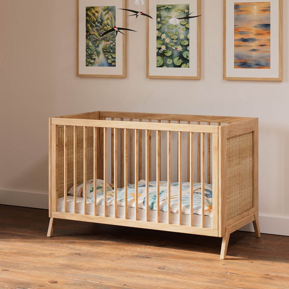 Bett 60x120cm MARELIA HOLZ Theo Bebe natürlich