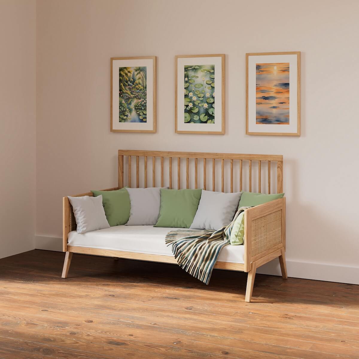 Bett 70x140cm MARELIA HOLZ Theo Bebe natürlich 