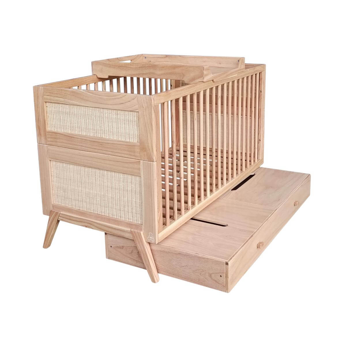 Bett 70x140cm MARELIA HOLZ Theo Bebe natürlich 