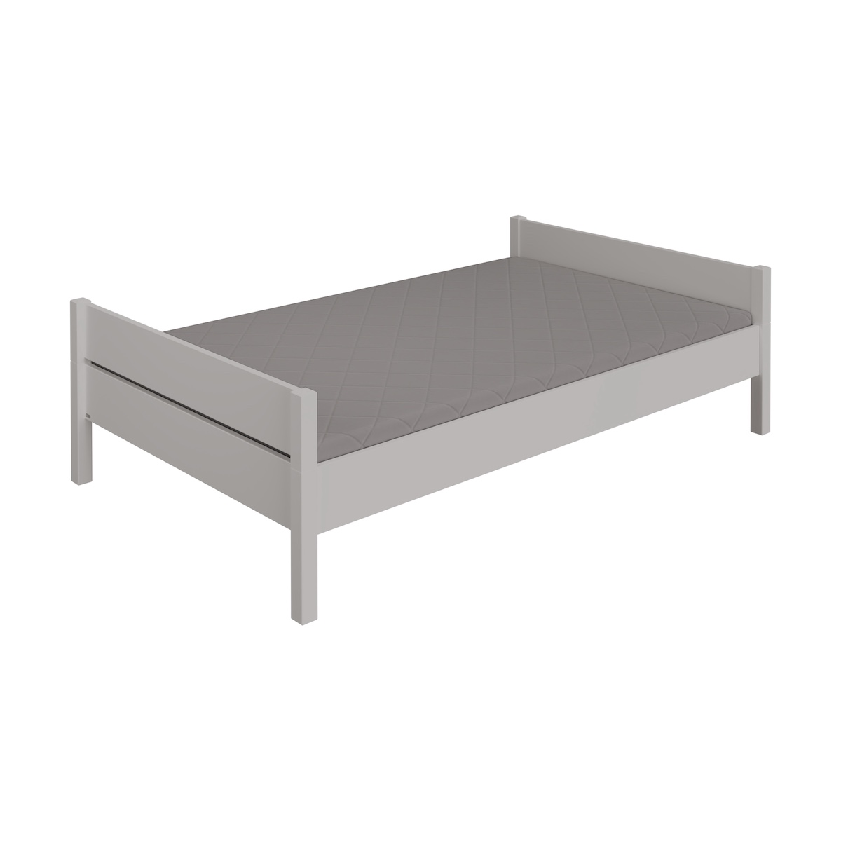 Bett 90 x 200 cm, umbaubar ohne Matratze und ohne Lattenrost TIAGO Paidi Grau Manhattan