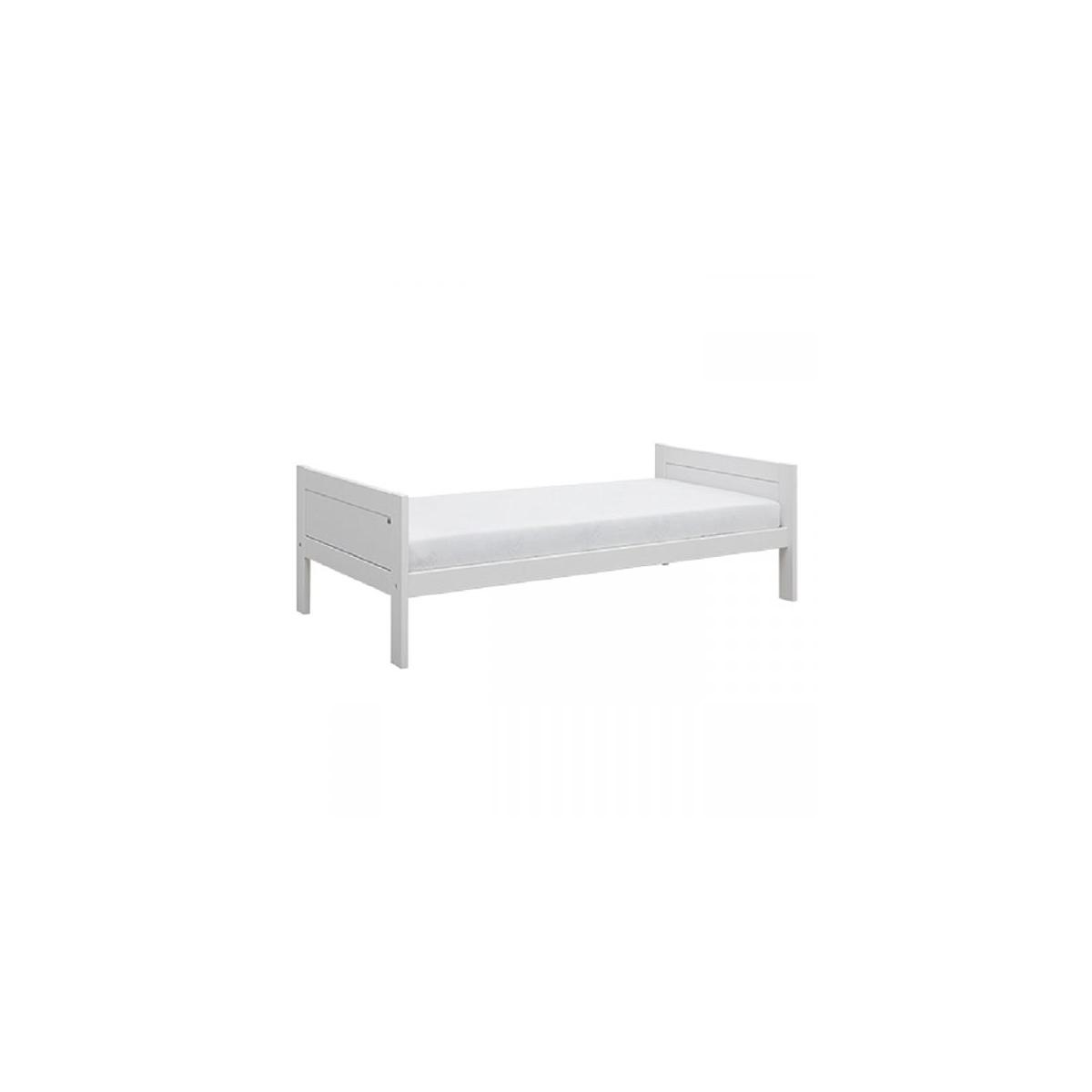 Bett 90x200cm + Deluxe Lattenrost Lifetime weiß