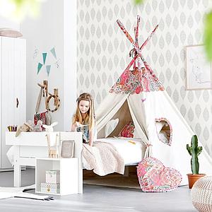 Bett 90x200cm + Deluxe Lattenrost Lifetime weiß