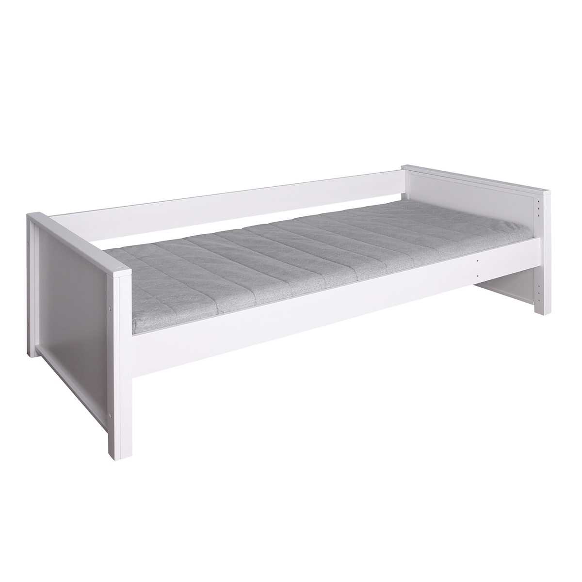 Bett 90x200cm KASVA Buche massiv weiß-lackiert