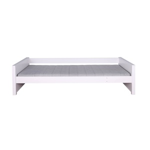Bett 90x200cm KASVA Buche massiv weiß-lackiert