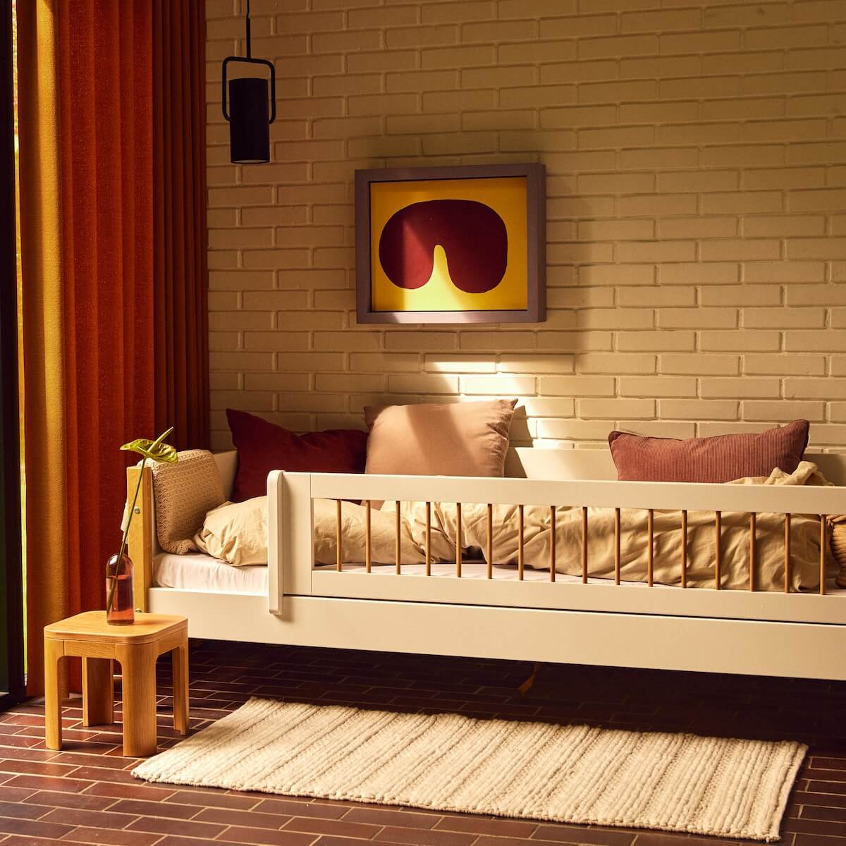 Bett 90x200cm NOR FLEXA weiß oak