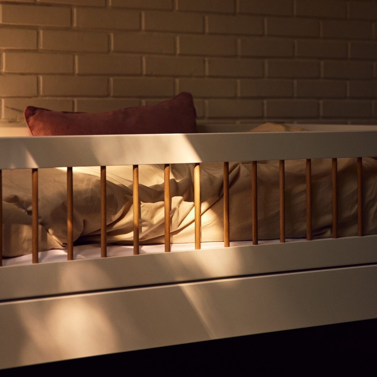 Bett 90x200cm NOR FLEXA weiß oak