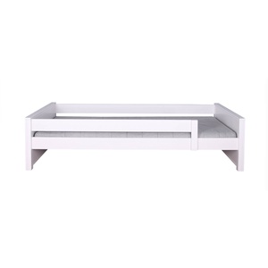 Bett Fallschutz niedrig 90x200cm KASVA Buche massiv weiß-lackiert